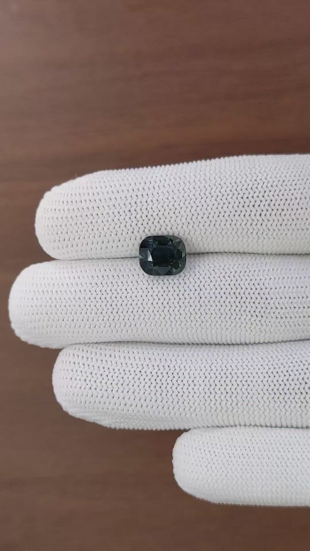4.02 Ct. Bluish Green Sapphire from Madagascar Size Video