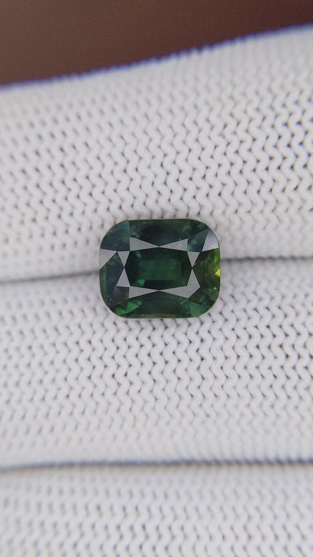 4.58 Ct. Green Sapphire from Madagascar Size Video