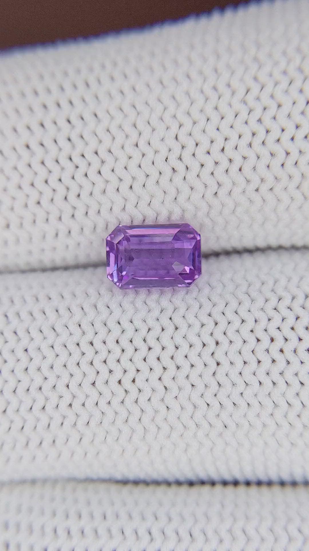 1.55 Ct. Purple Sapphire from Ceylon (Sri Lanka) Size Video