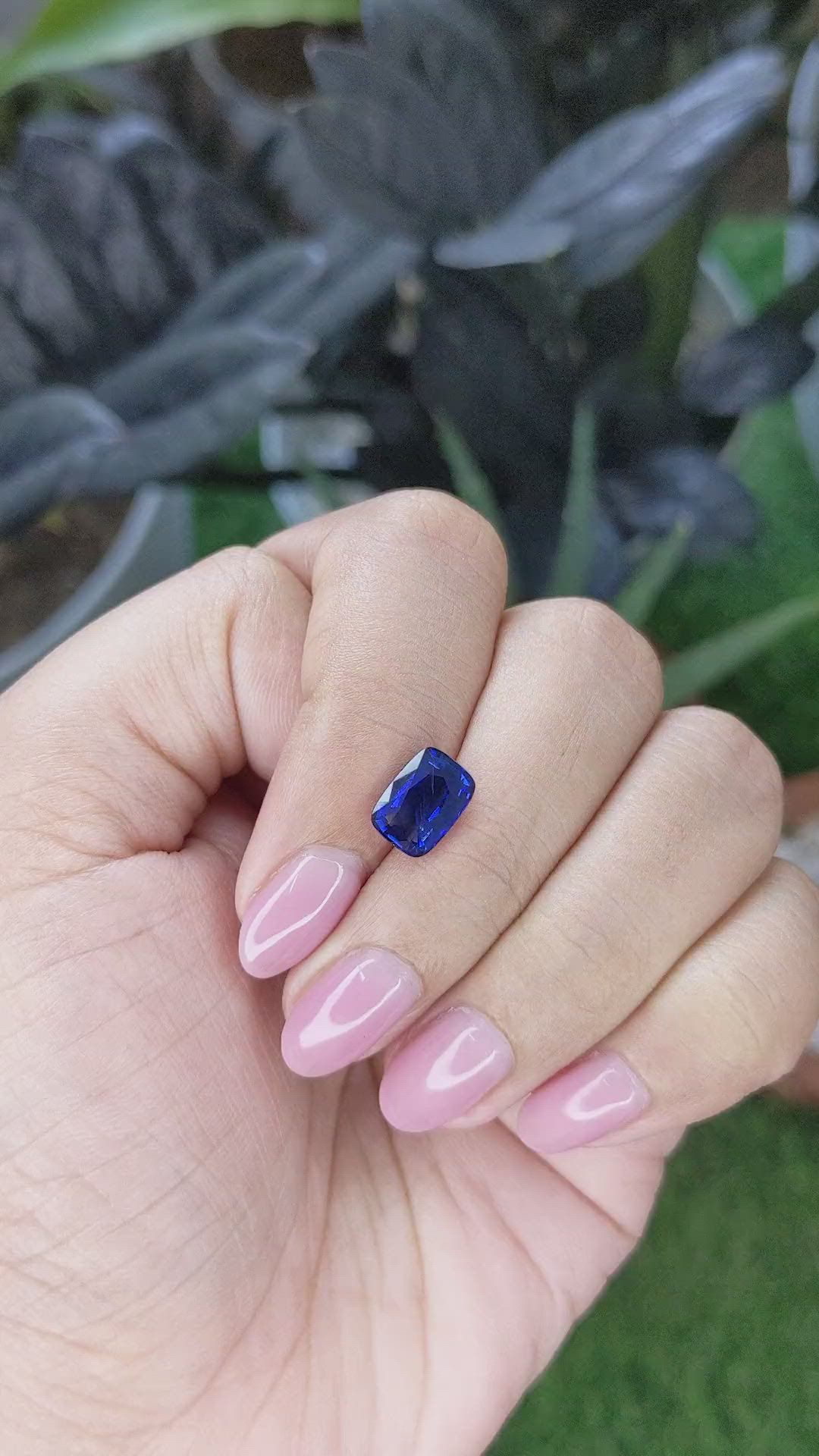 2.02 Ct. Blue Sapphire from Ceylon (Sri Lanka) Size Video