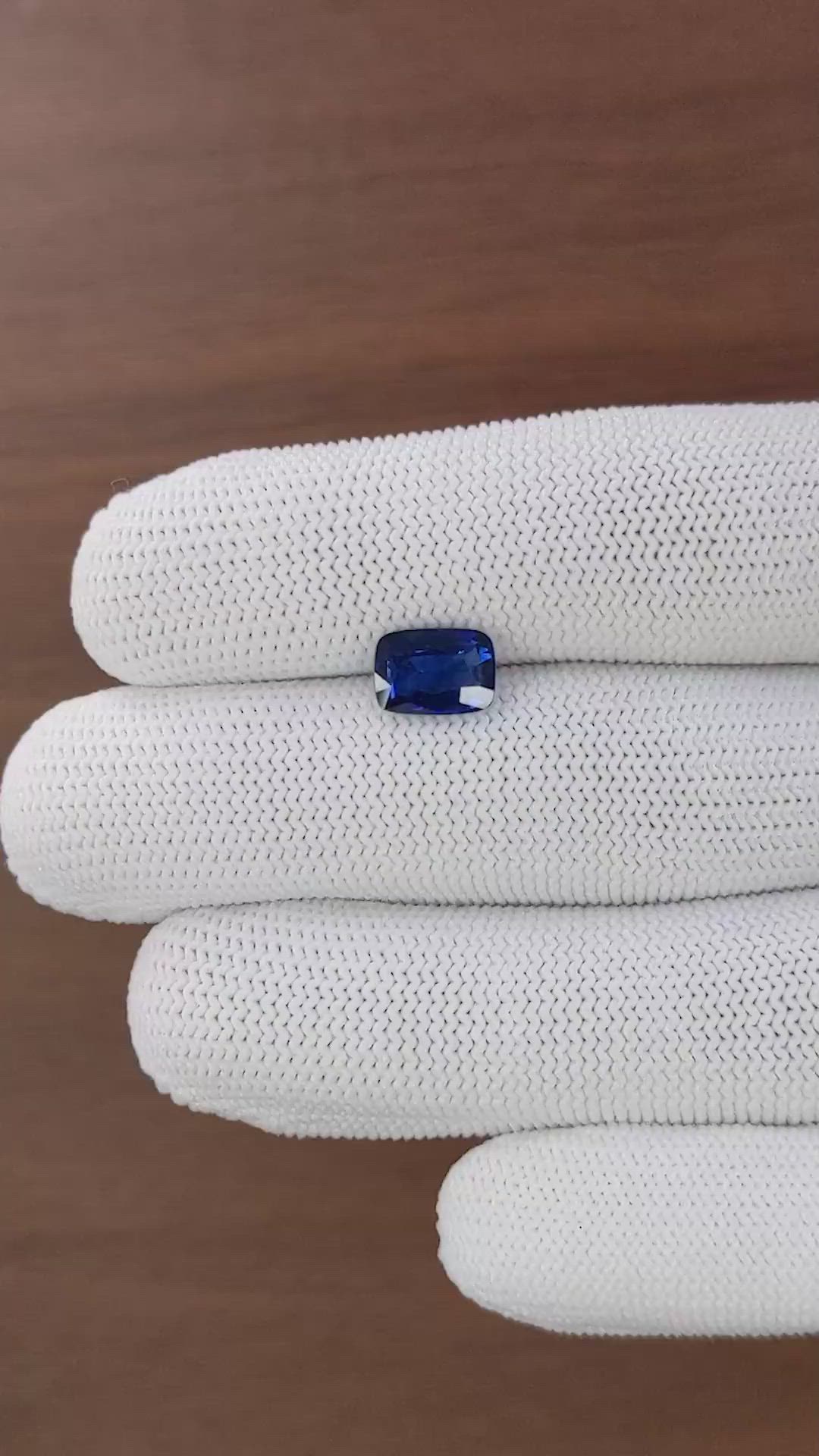 2.02 Ct. Blue Sapphire from Ceylon (Sri Lanka) Size Video
