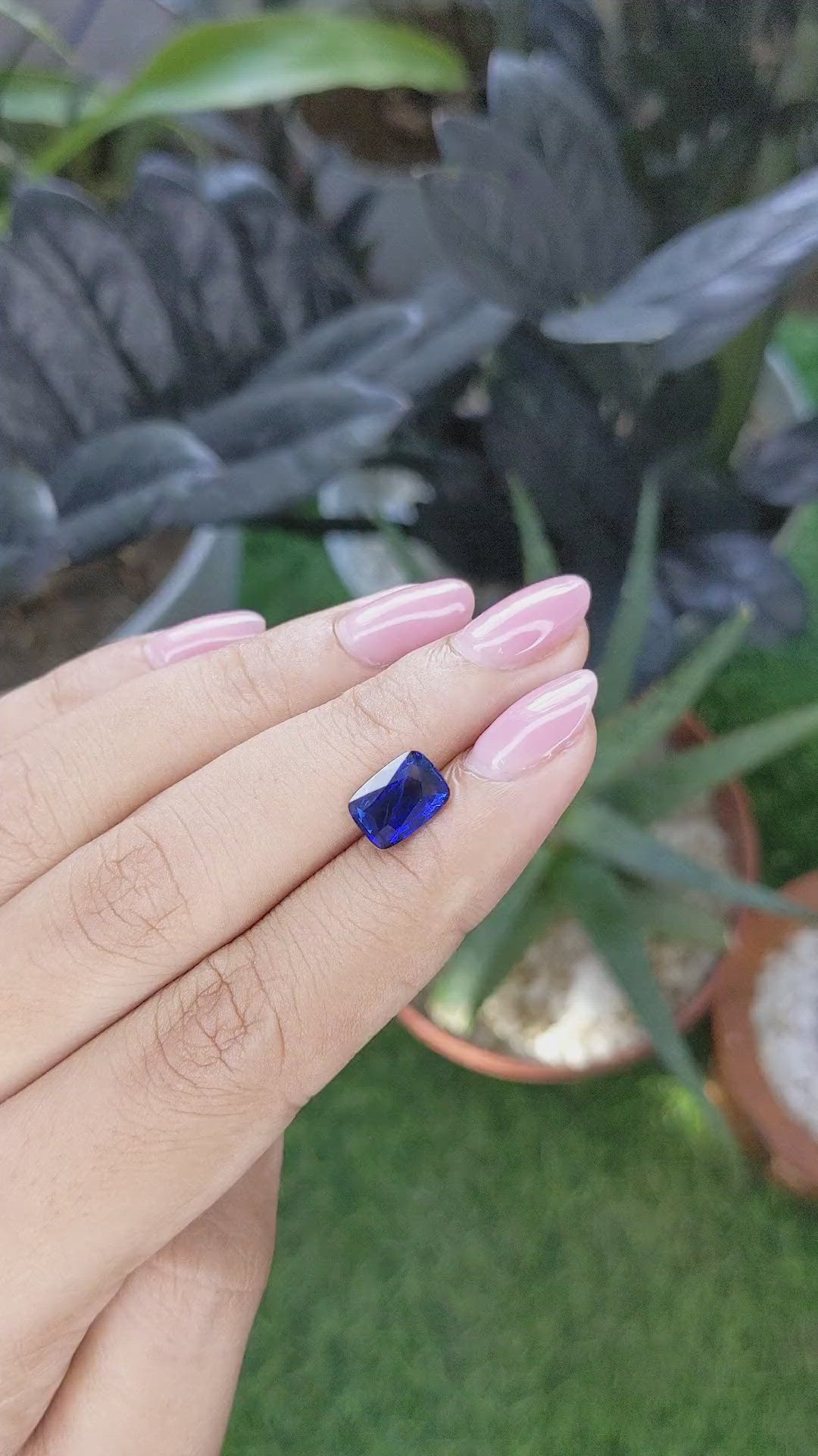 2.02 Ct. Blue Sapphire from Ceylon (Sri Lanka) Size Video