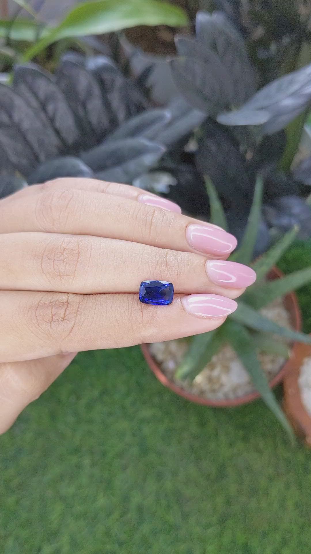 2.02 Ct. Blue Sapphire from Ceylon (Sri Lanka) Size Video