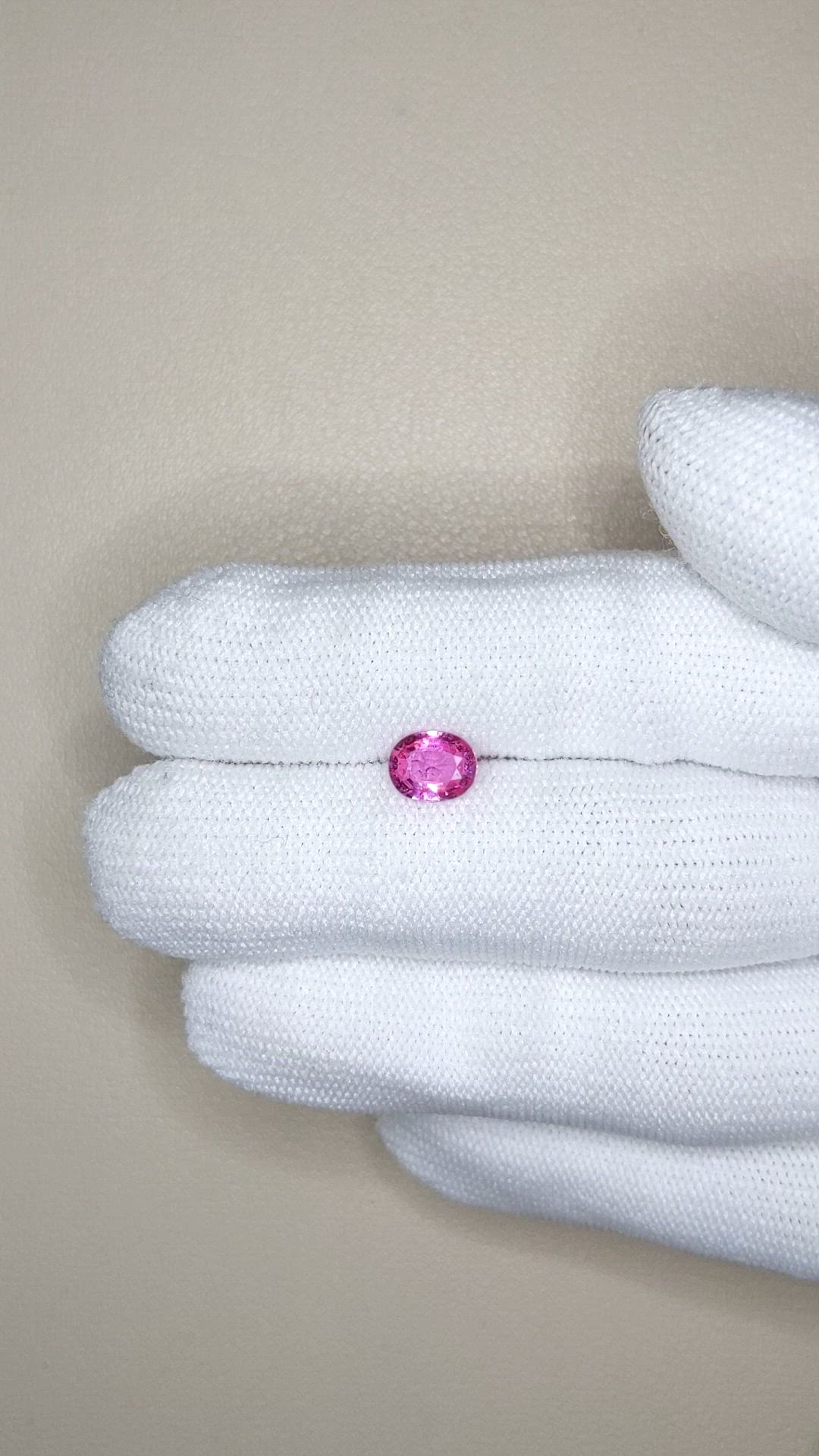 1.06 Ct. Pink Sapphire from Ceylon (Sri Lanka) Size Video