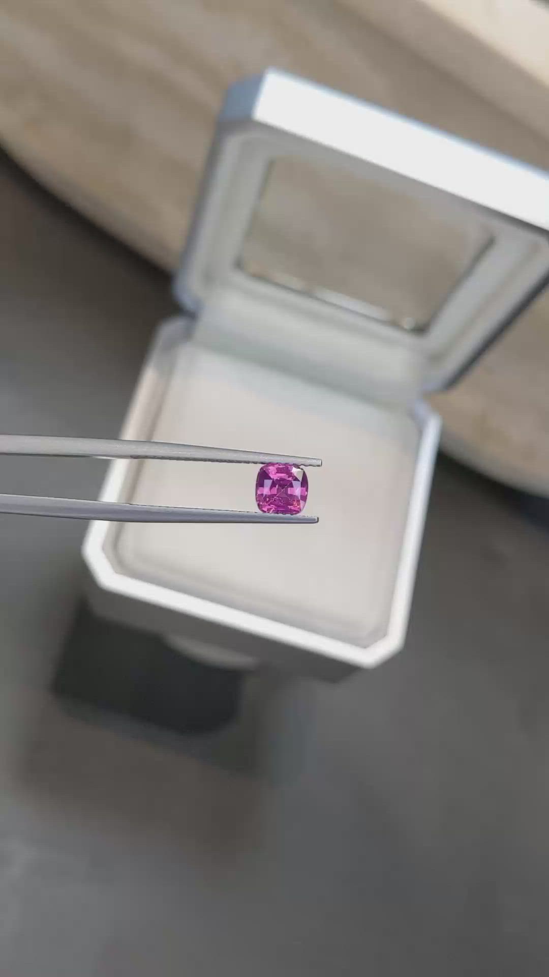 1.08 Ct. Purplish Pink Sapphire from Ceylon (Sri Lanka) Size Video