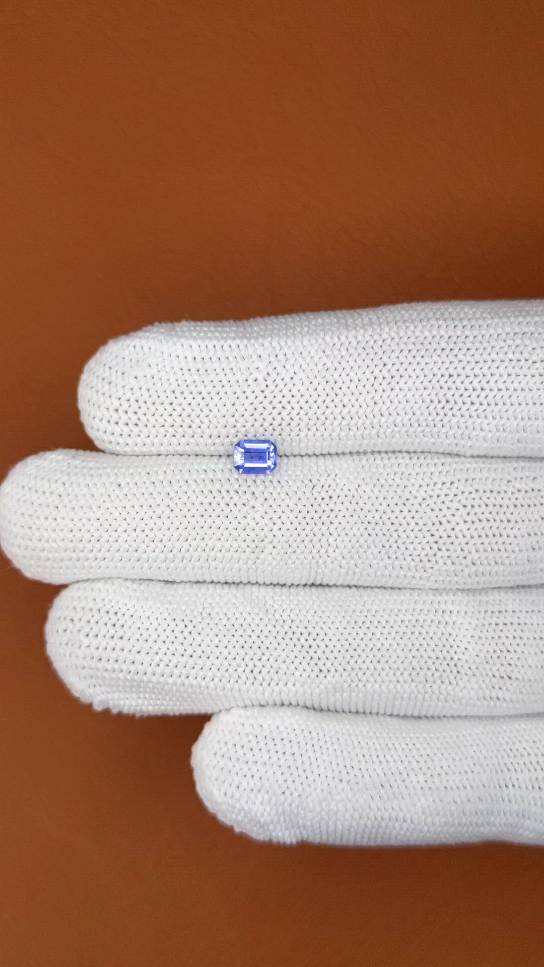 0.54 Ct. Bluish Purple Sapphire from Ceylon (Sri Lanka) Size Video