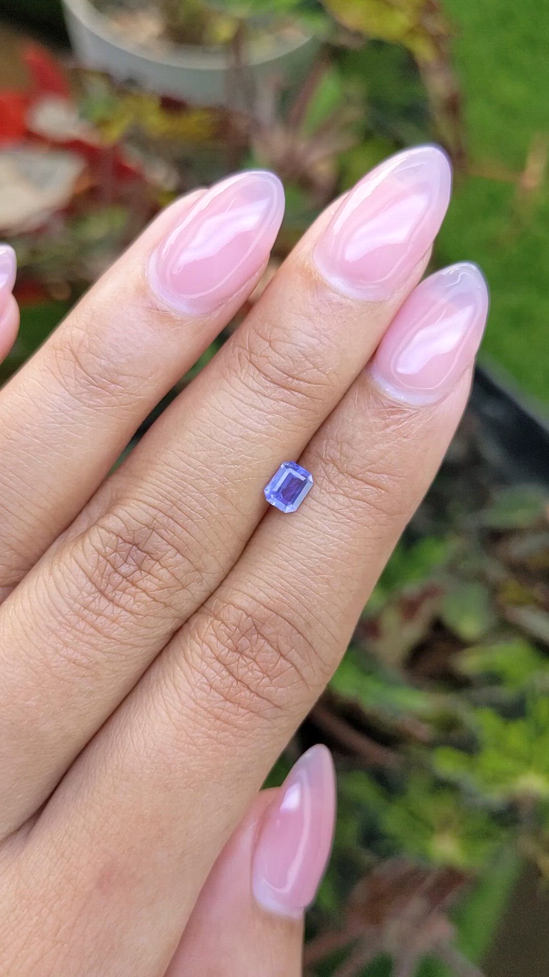 0.54 Ct. Bluish Purple Sapphire from Ceylon (Sri Lanka) Size Video