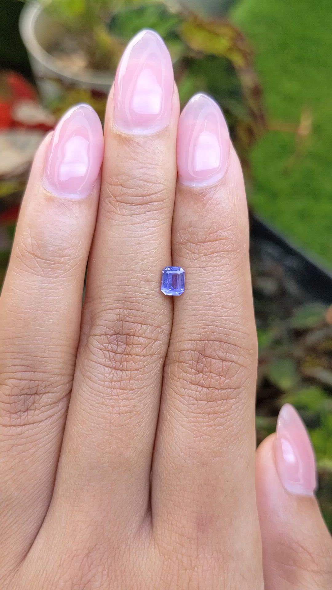0.54 Ct. Bluish Purple Sapphire from Ceylon (Sri Lanka) Size Video