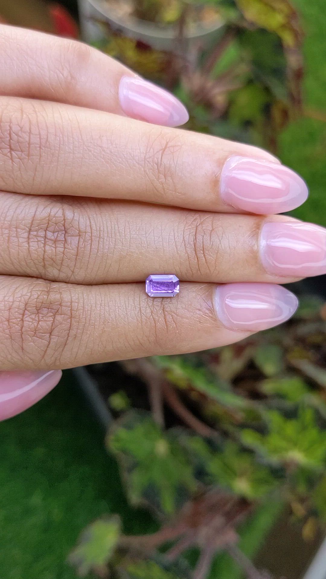 0.65 Ct. Purple Sapphire from Ceylon (Sri Lanka) Size Video