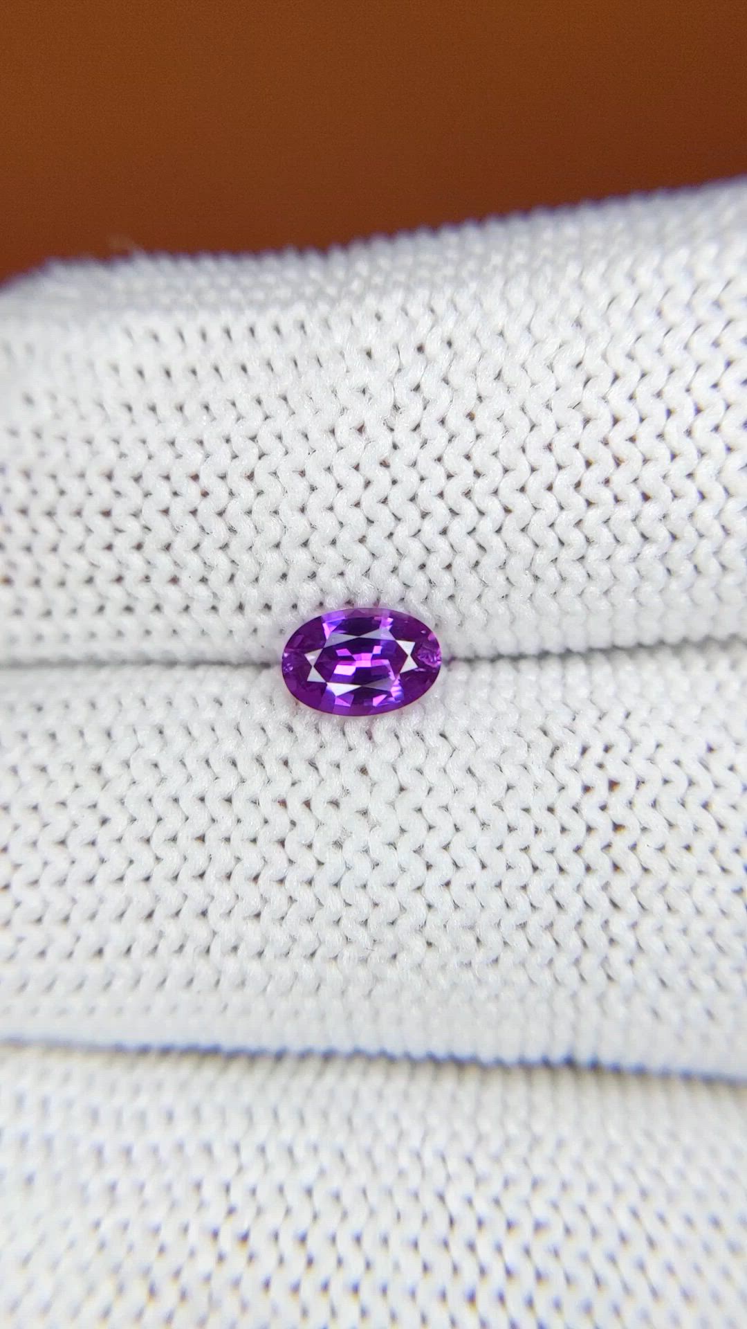 0.57 Ct. Pinkish Purple Sapphire from Ceylon (Sri Lanka) Size Video