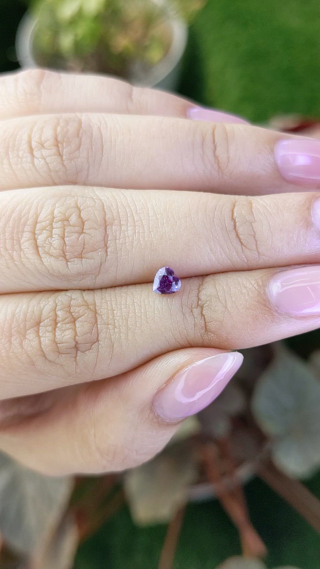 0.55 Ct. Pinkish Purple Sapphire from Ceylon (Sri Lanka) Size Video