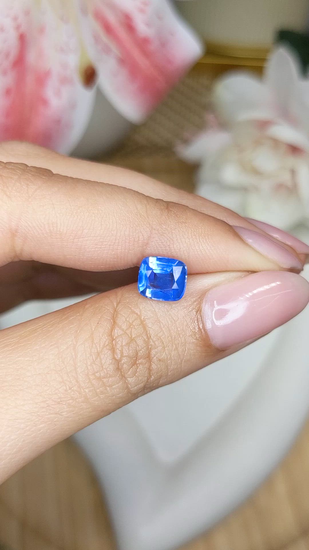 1.99 Ct. Blue Sapphire from Ceylon (Sri Lanka) Size Video