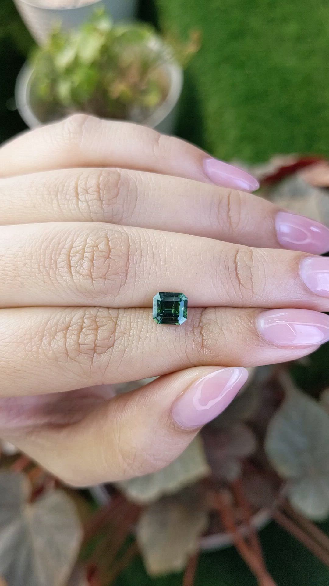 1.50 Ct. Bluish Green Sapphire from Madagascar Size Video