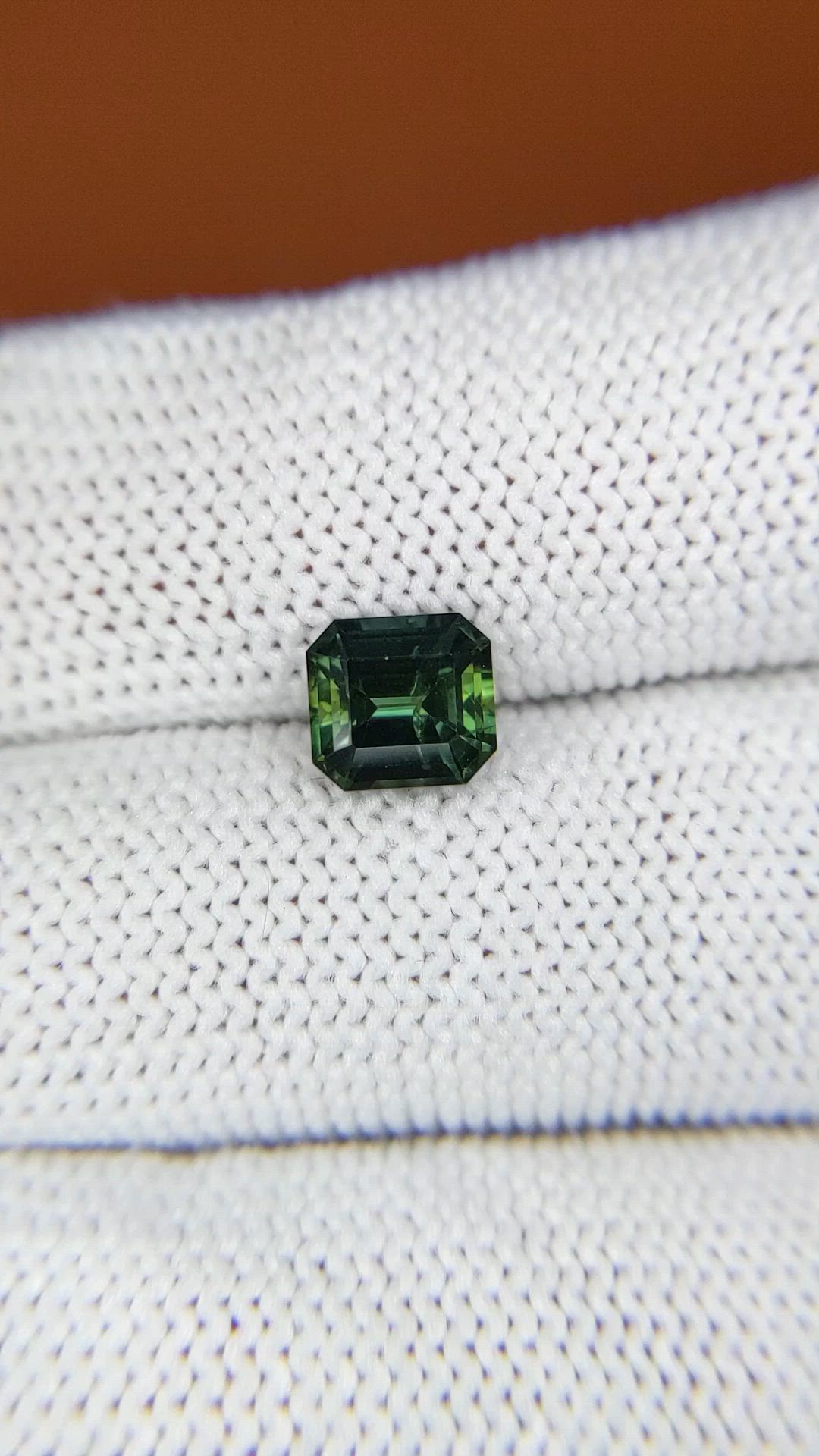 1.50 Ct. Bluish Green Sapphire from Madagascar Size Video