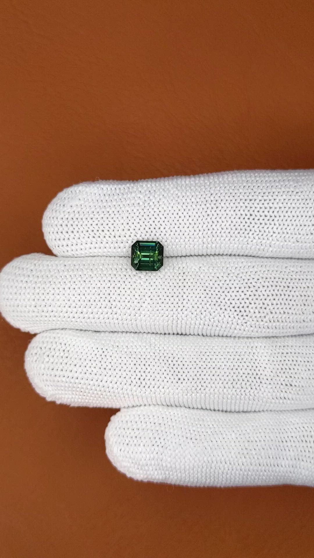 1.50 Ct. Bluish Green Sapphire from Madagascar Size Video