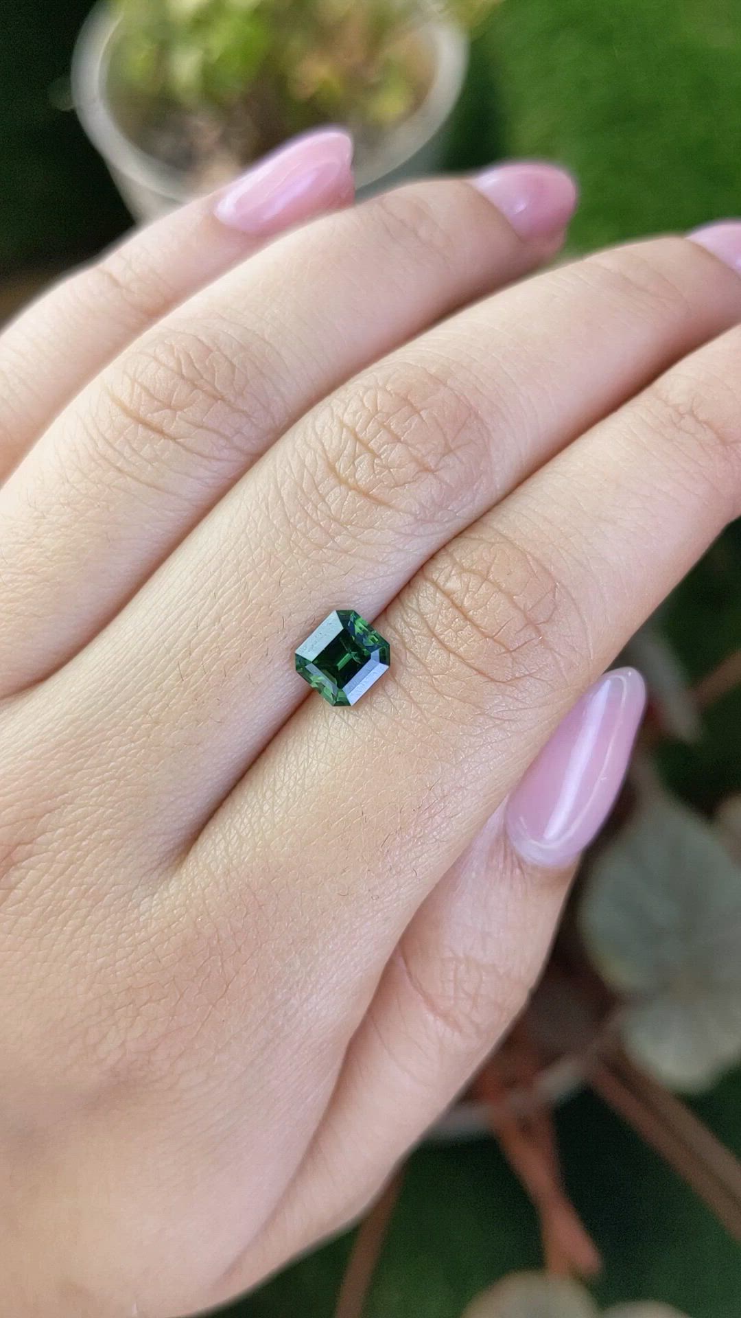 1.50 Ct. Bluish Green Sapphire from Madagascar Size Video