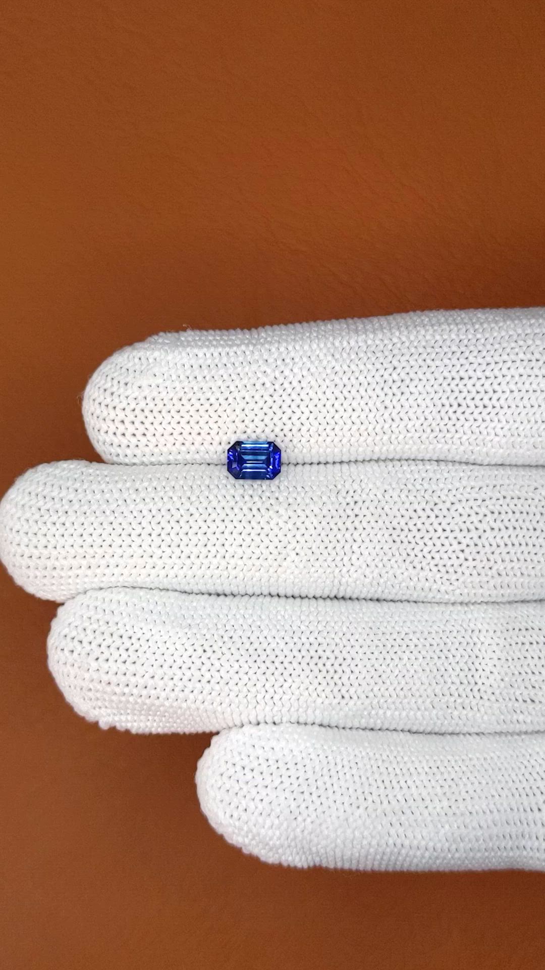 0.86 Ct. Blue Sapphire from Ceylon (Sri Lanka) Size Video