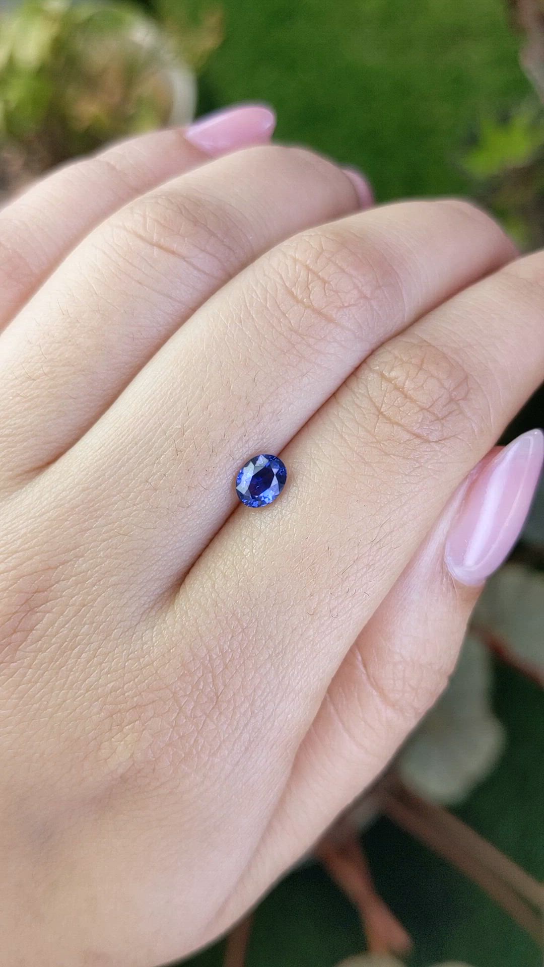 0.74 Ct. Blue Sapphire from Ceylon (Sri Lanka) Size Video