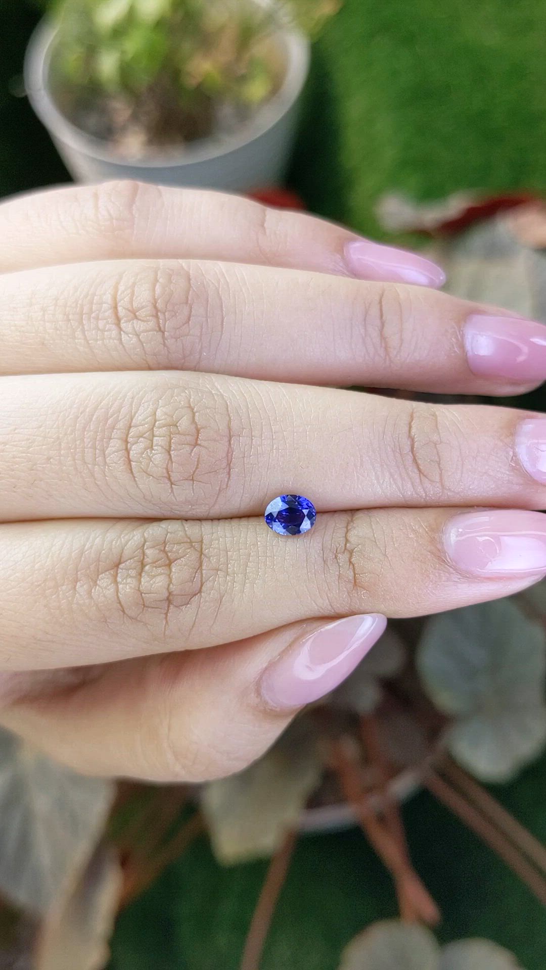 0.74 Ct. Blue Sapphire from Ceylon (Sri Lanka) Size Video