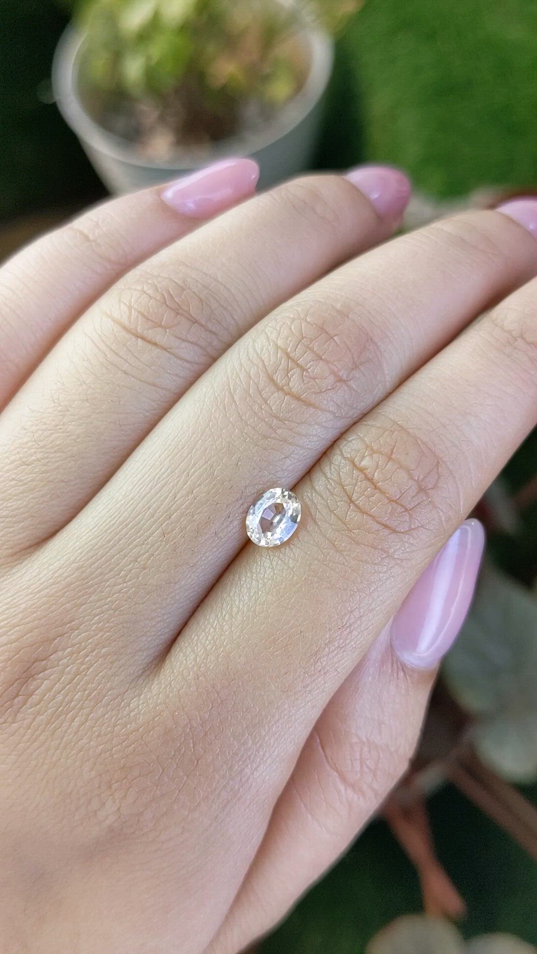 0.92 Ct. Peach Sapphire from Ceylon (Sri Lanka) Size Video