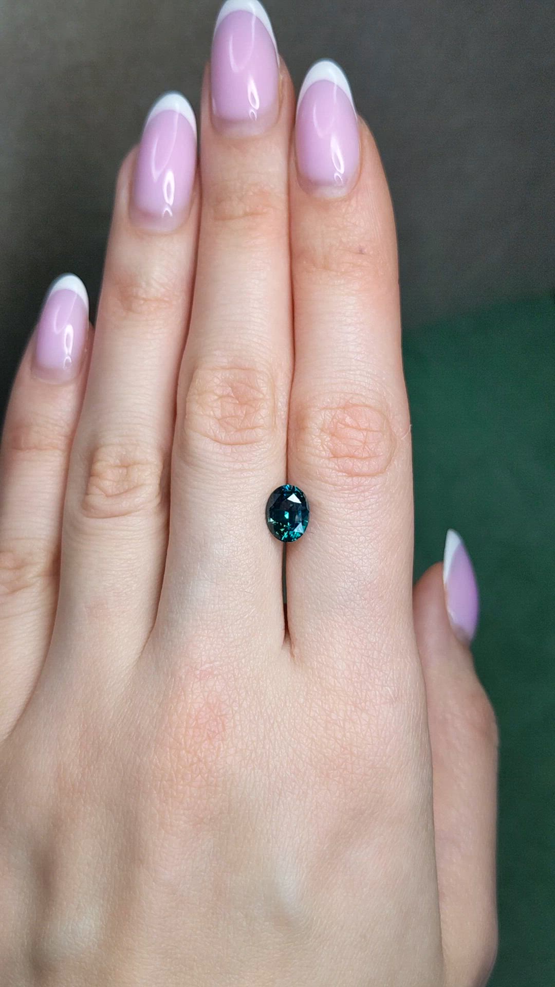 2.14 Ct. Greenish Blue Sapphire from Madagascar Size Video