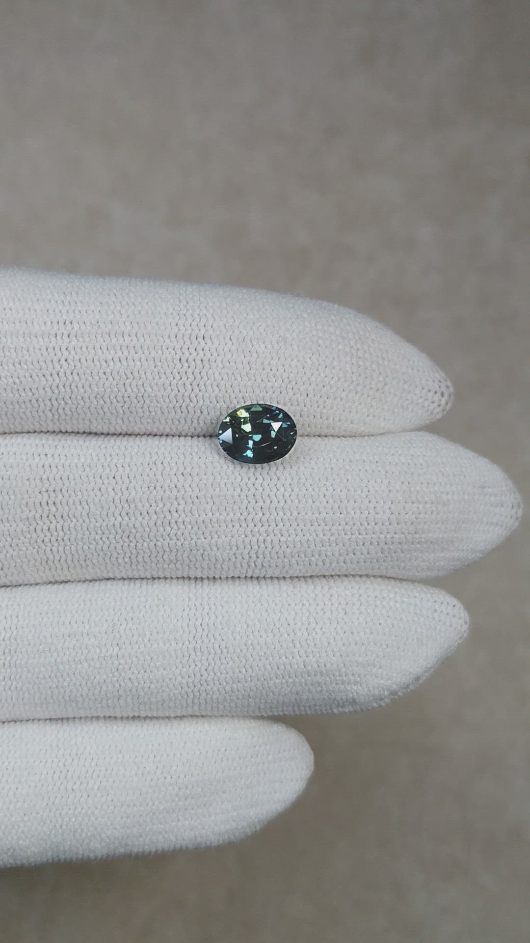 2.14 Ct. Greenish Blue Sapphire from Madagascar Size Video