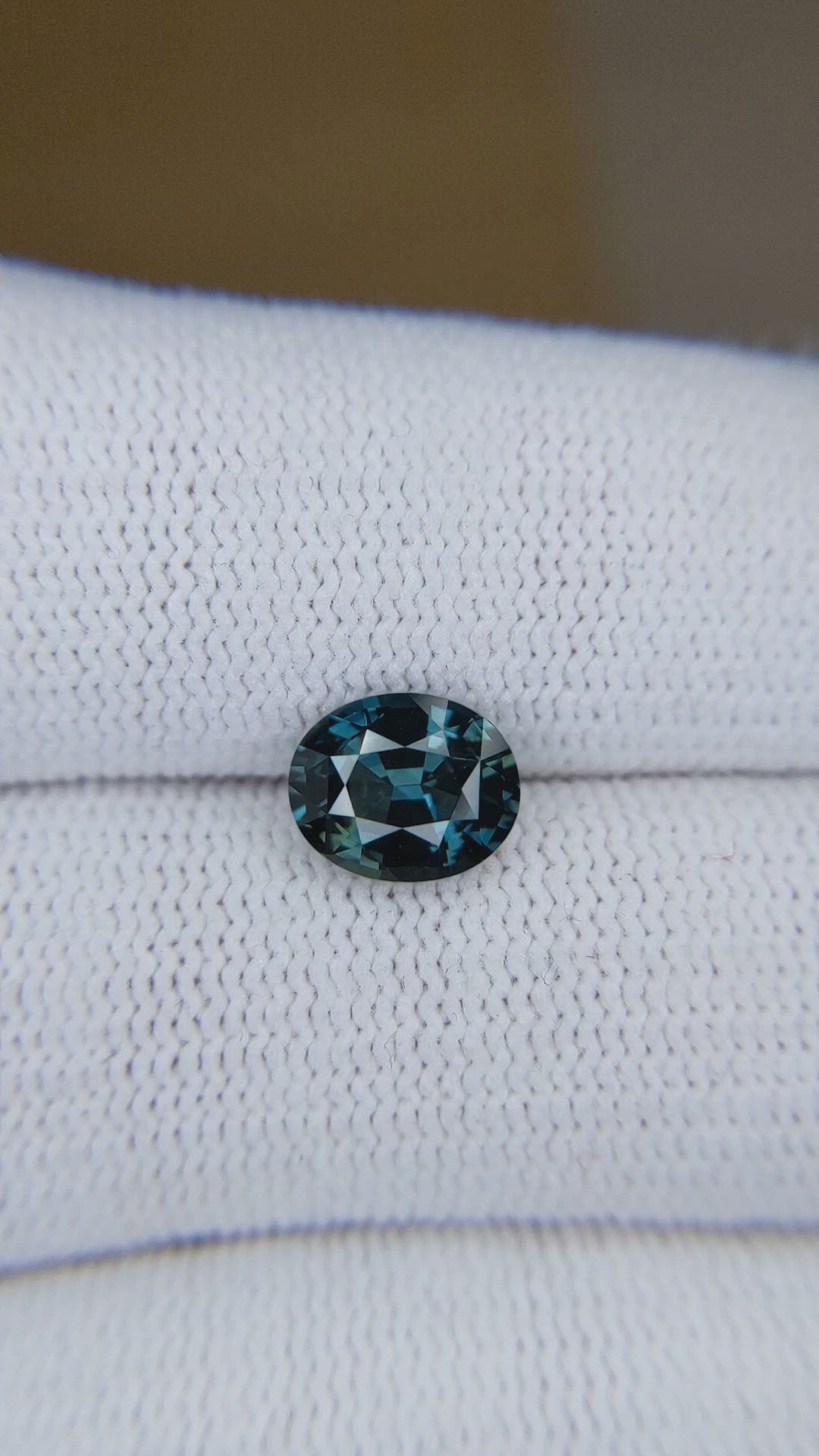 2.04 Ct. Greenish Blue Sapphire from Madagascar Size Video