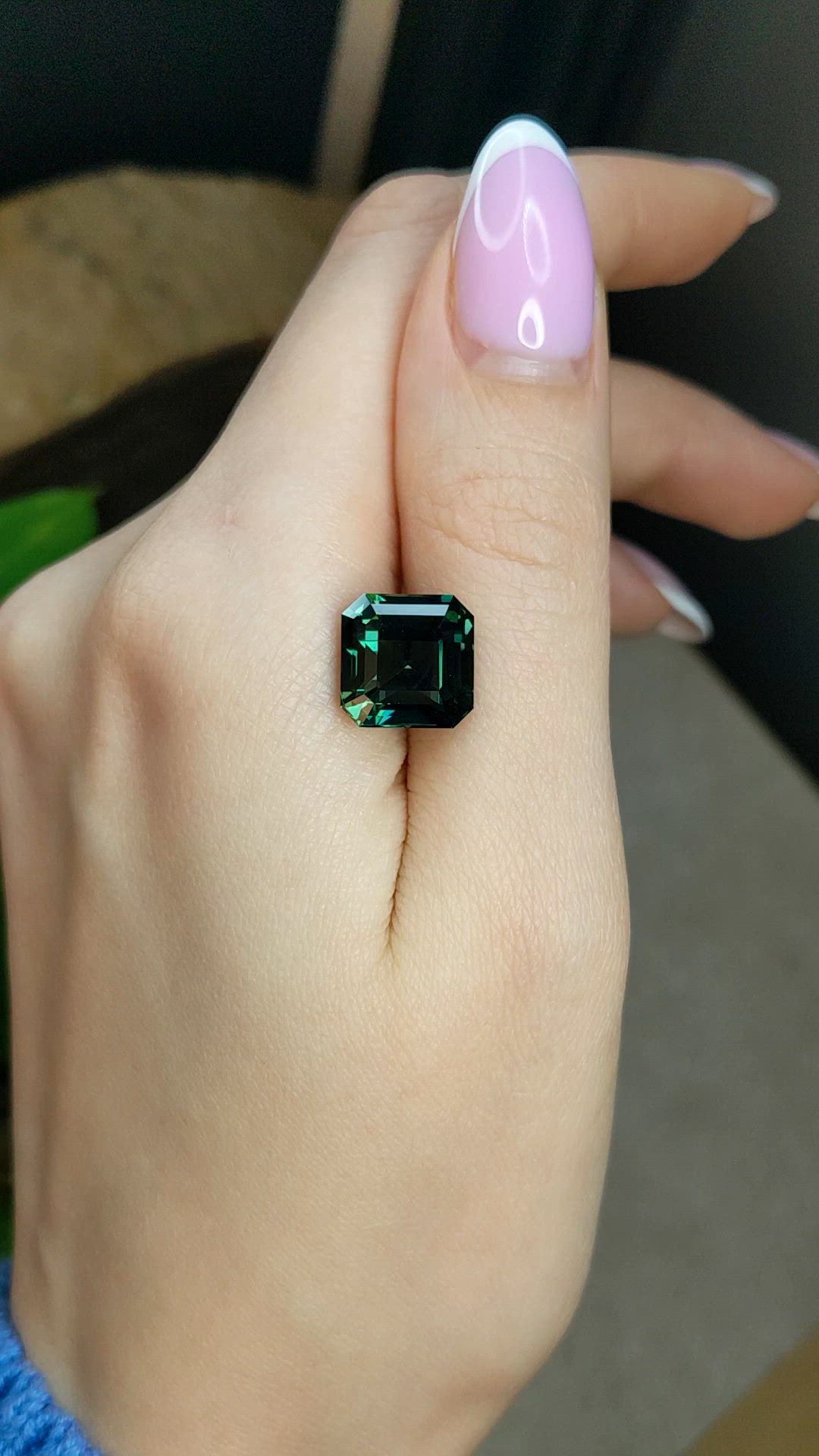 11.52 Ct. Bluish Green Sapphire from Madagascar Size Video