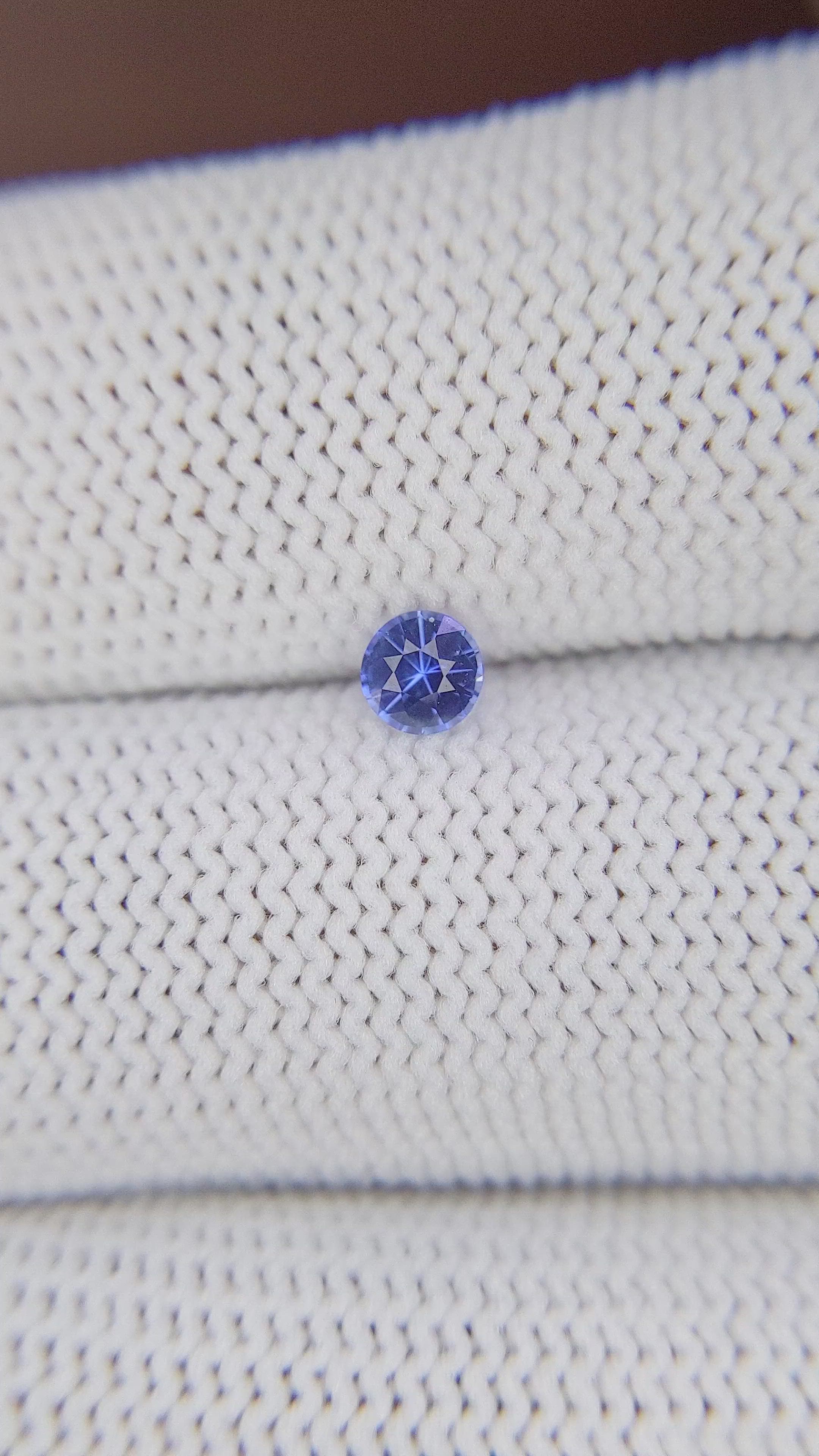 0.31 Ct. Purplish Blue Sapphire from Tanzania Size Video