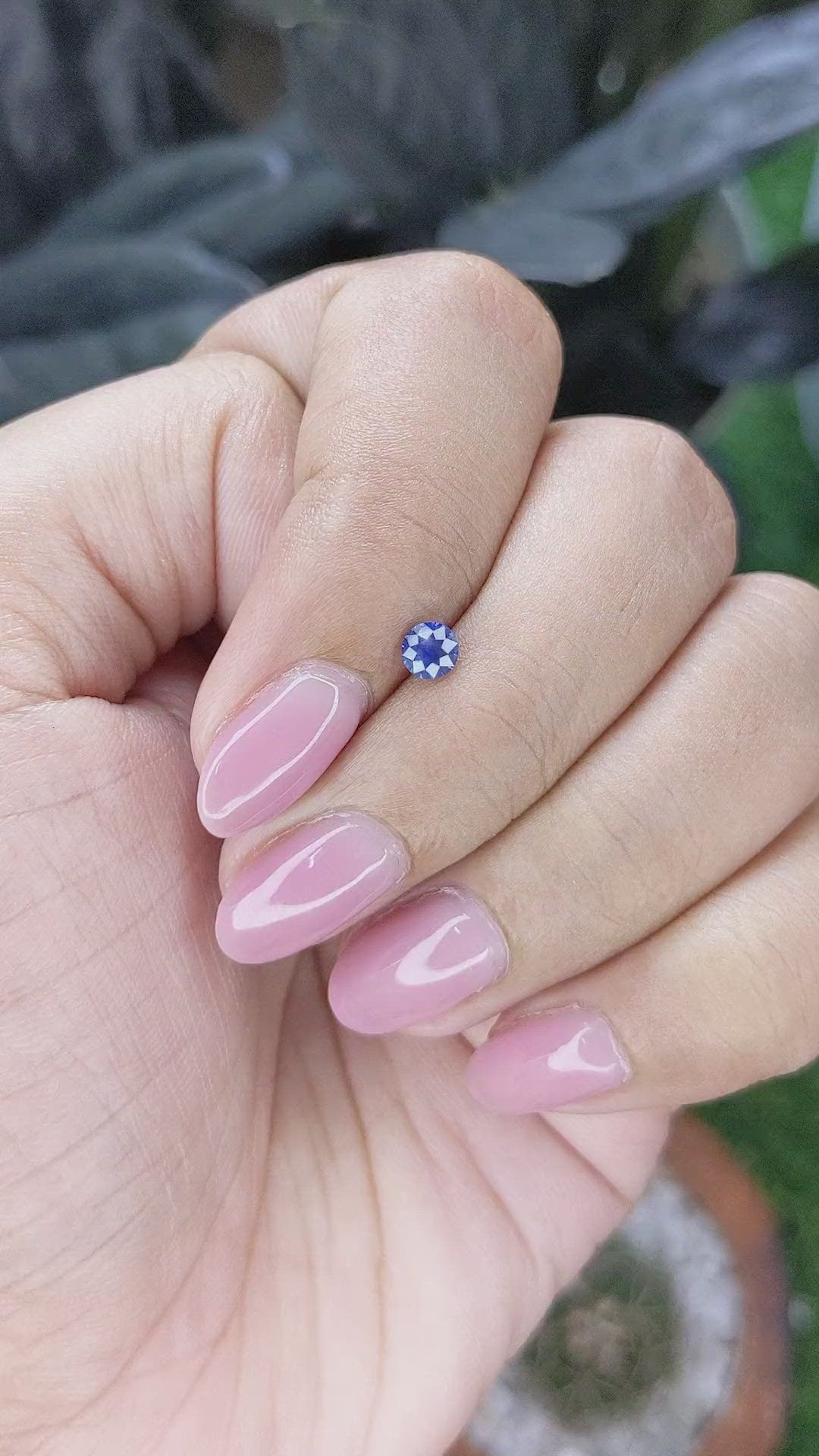 0.30 Ct. Purplish Blue Sapphire from Tanzania Size Video
