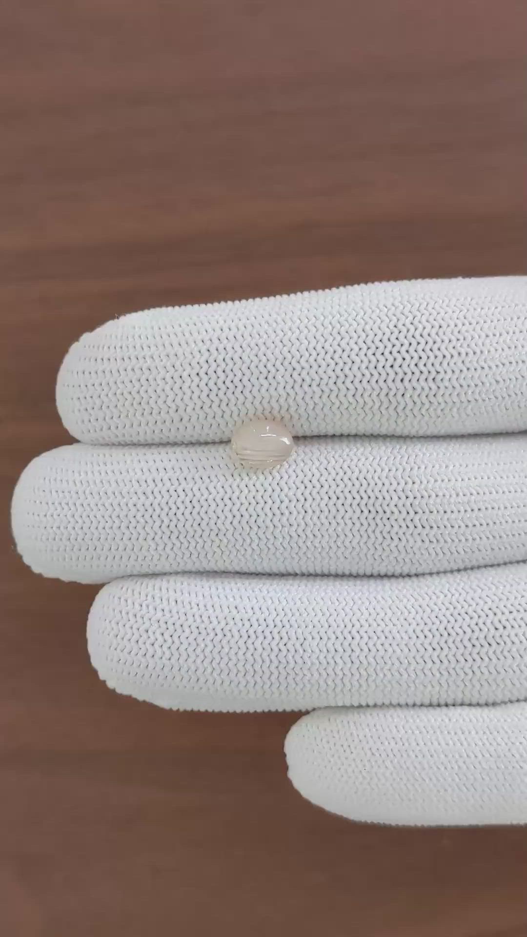 1.63 Ct. Peach Cabochon Star Sapphire from Ceylon (Sri Lanka) Size Video