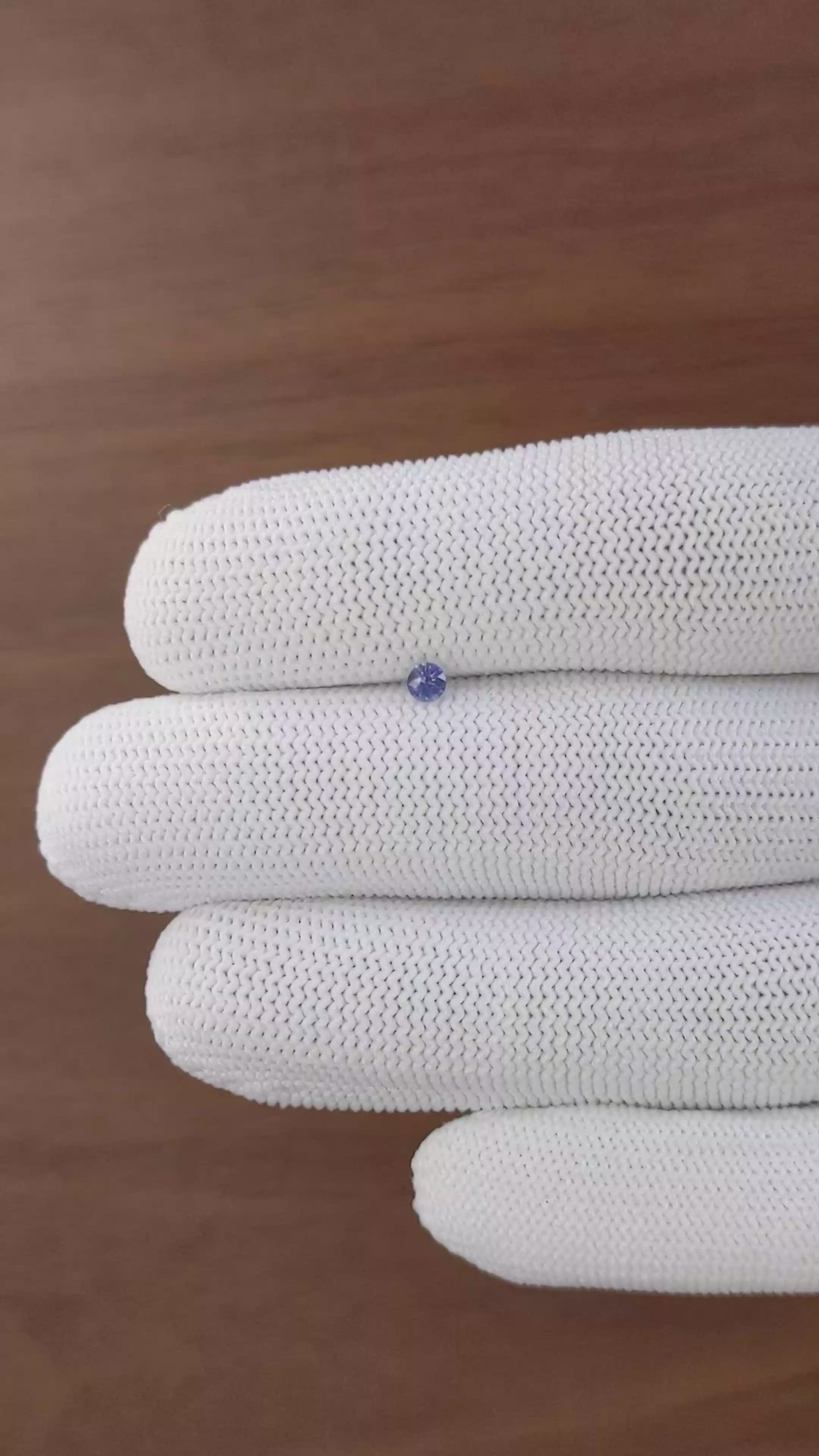 0.13 Ct. Purplish Blue Sapphire from Tanzania Size Video