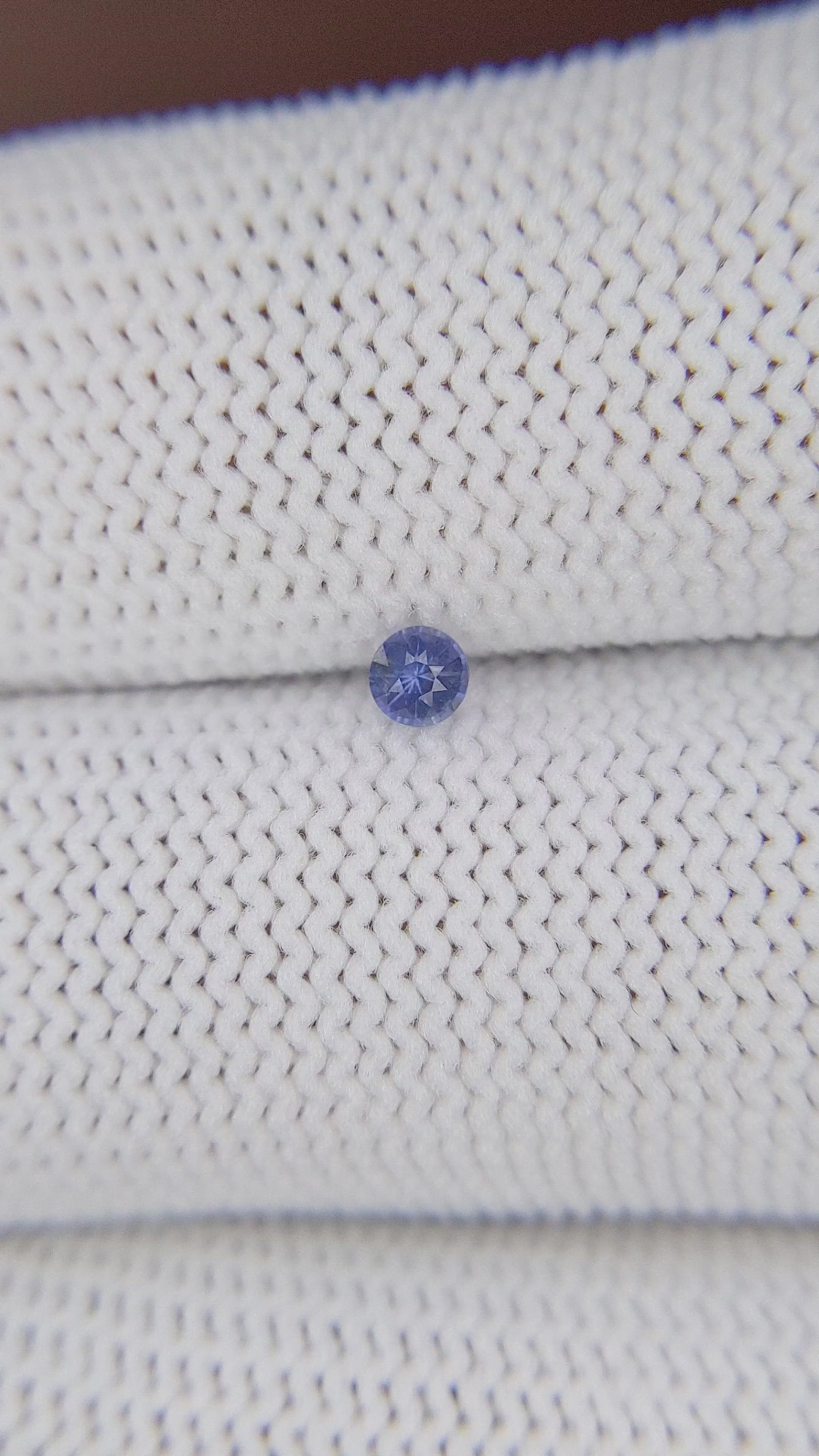 0.13 Ct. Purplish Blue Sapphire from Tanzania Size Video