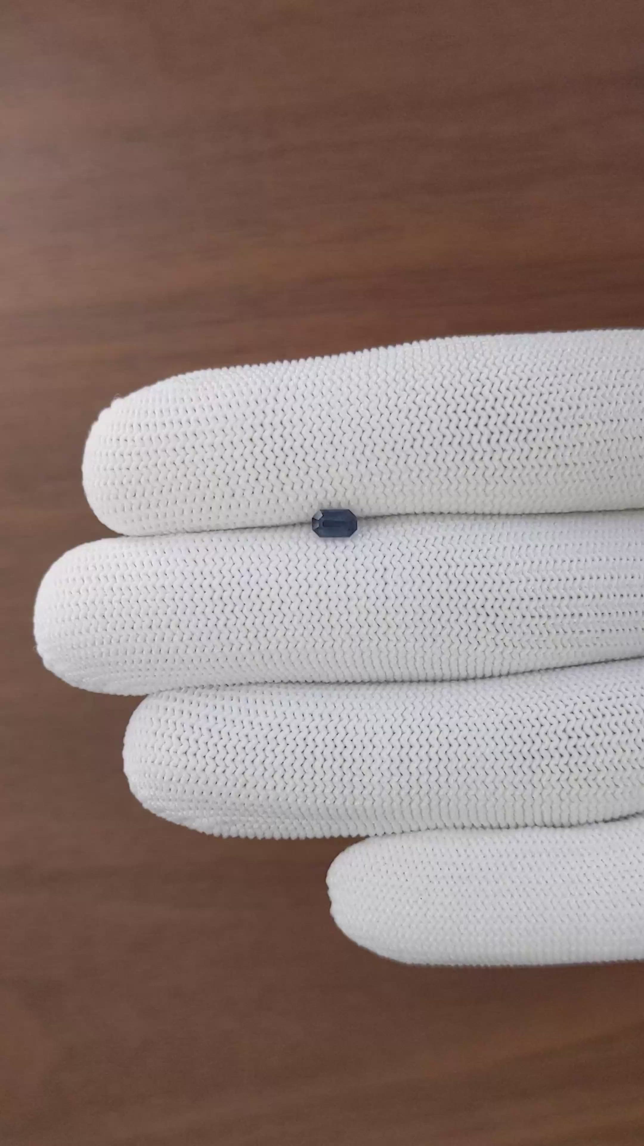 0.38 Ct. Purplish Blue Sapphire from Tanzania Size Video
