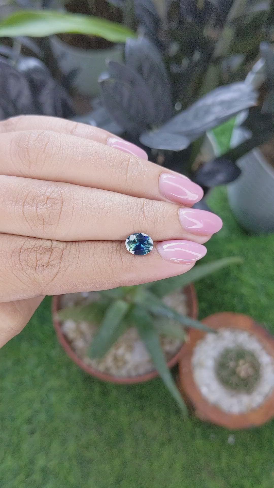 1.35 Ct. Bi Color / Parti Sapphire from Madagascar Size Video