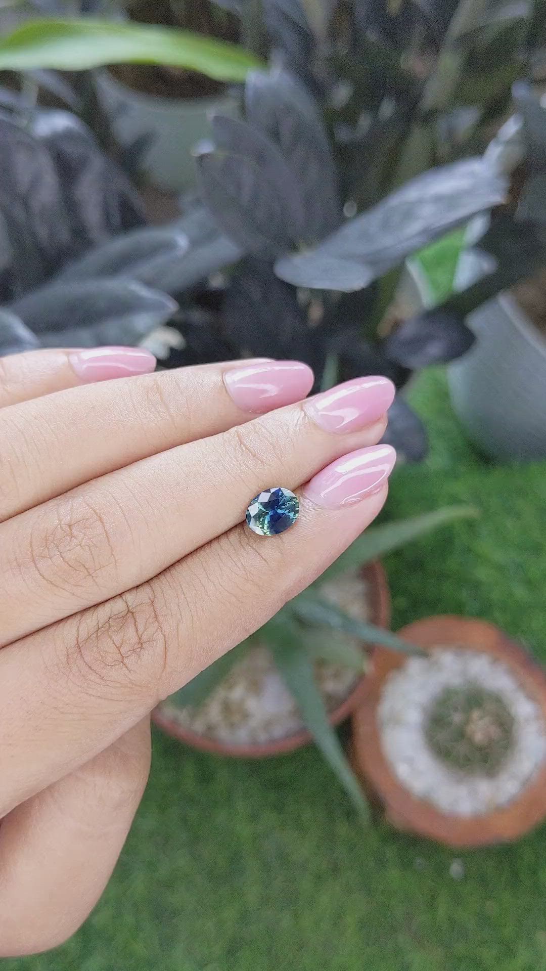 1.35 Ct. Bi Color / Parti Sapphire from Madagascar Size Video