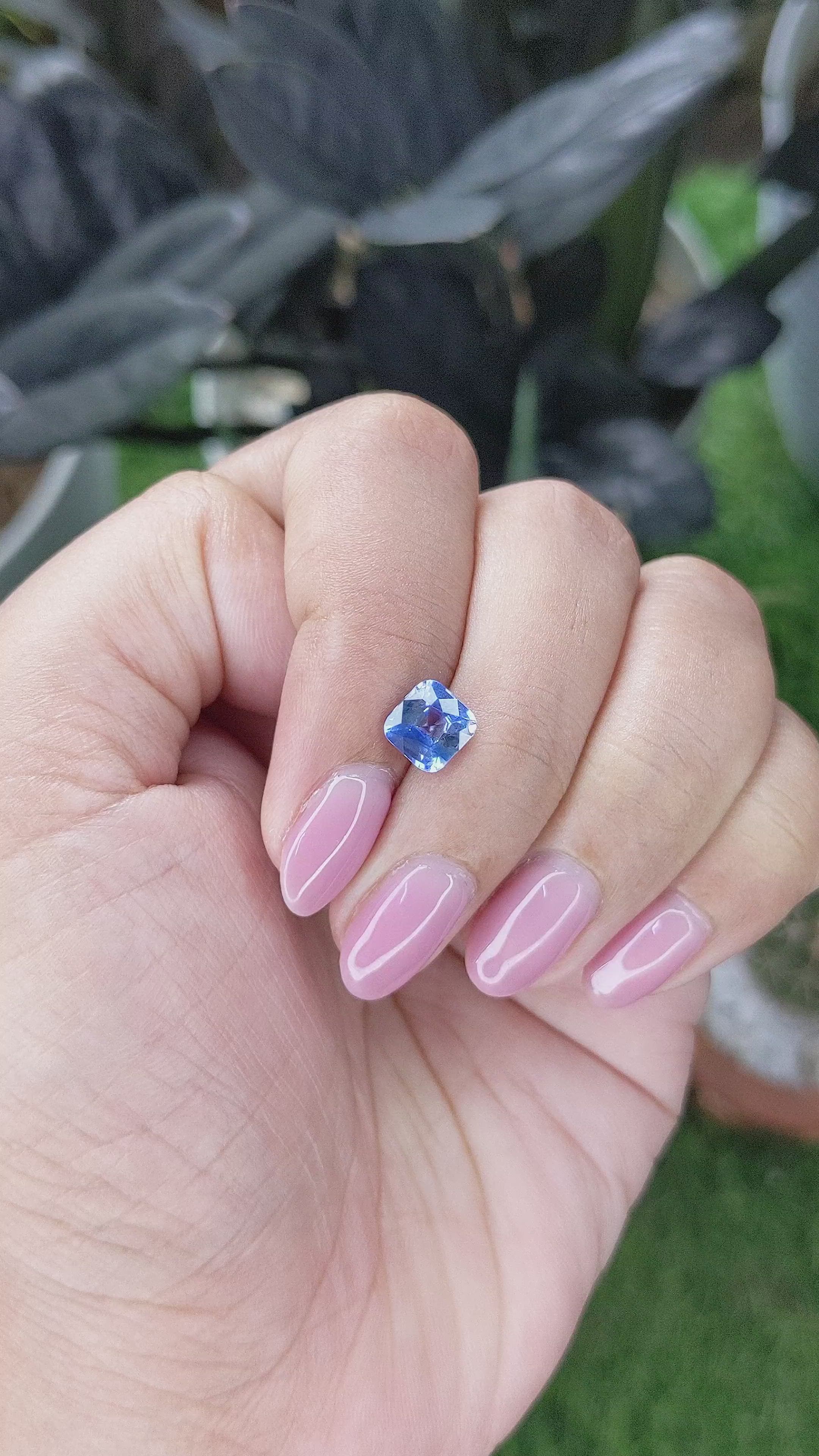 1.50 Ct. Blue Sapphire from Ceylon (Sri Lanka) Size Video