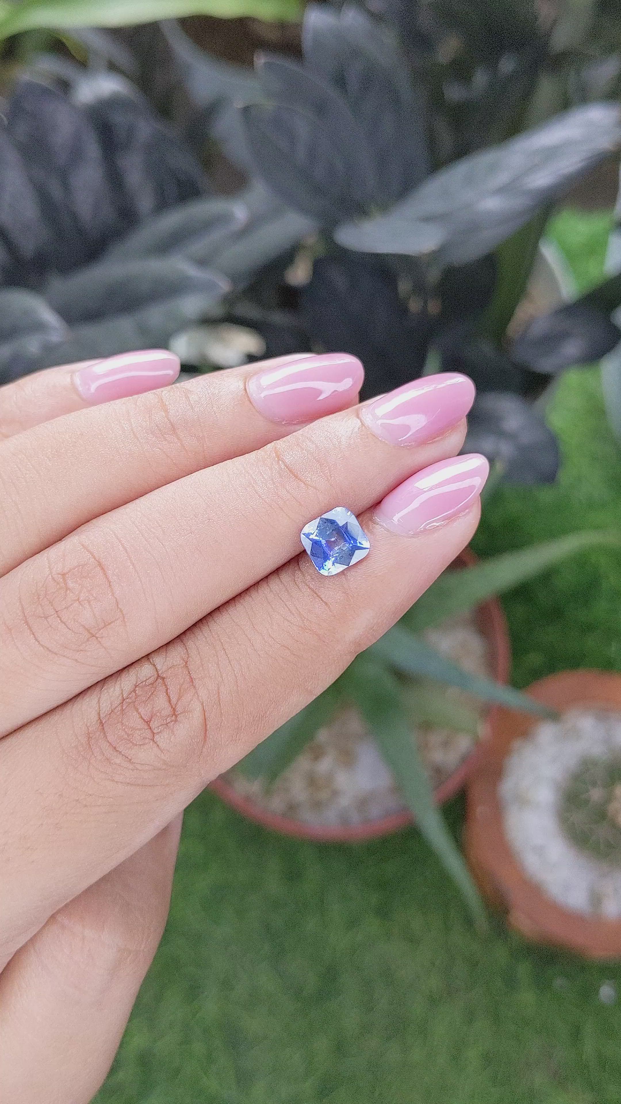 1.50 Ct. Blue Sapphire from Ceylon (Sri Lanka) Size Video