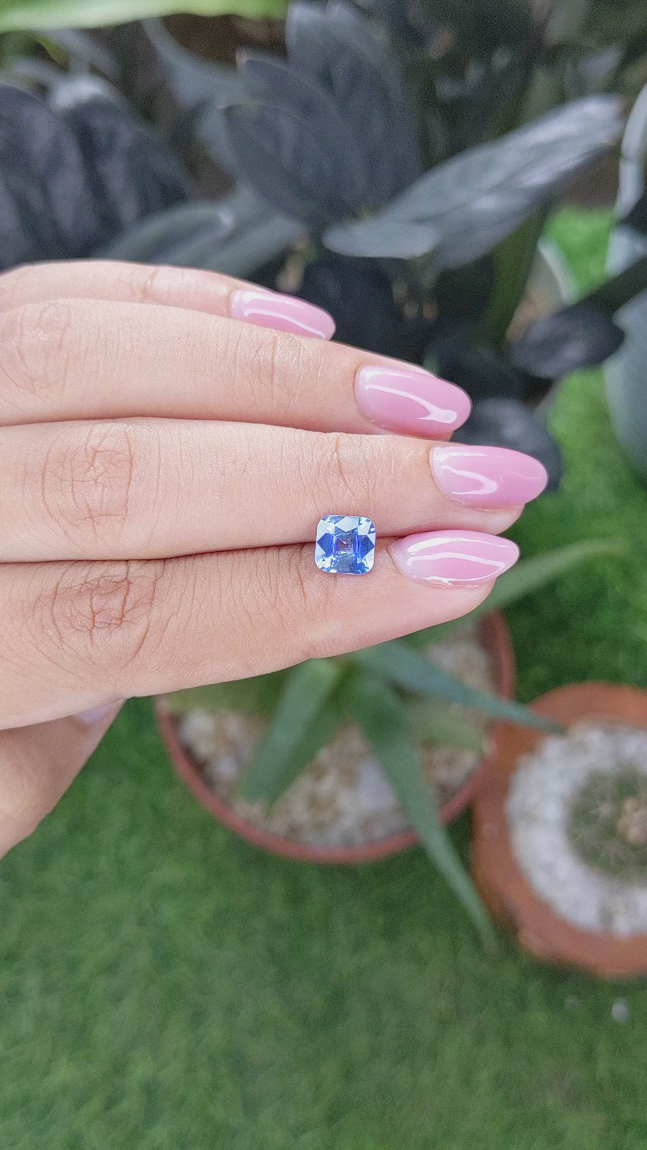 1.50 Ct. Blue Sapphire from Ceylon (Sri Lanka) Size Video