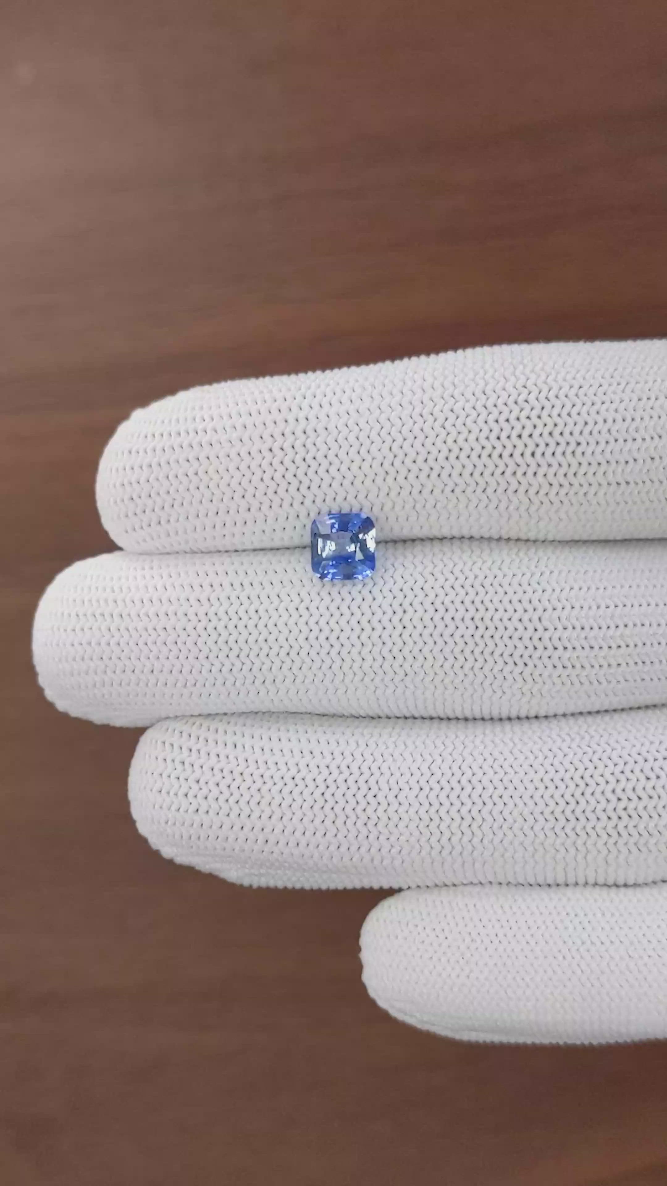 1.50 Ct. Blue Sapphire from Ceylon (Sri Lanka) Size Video