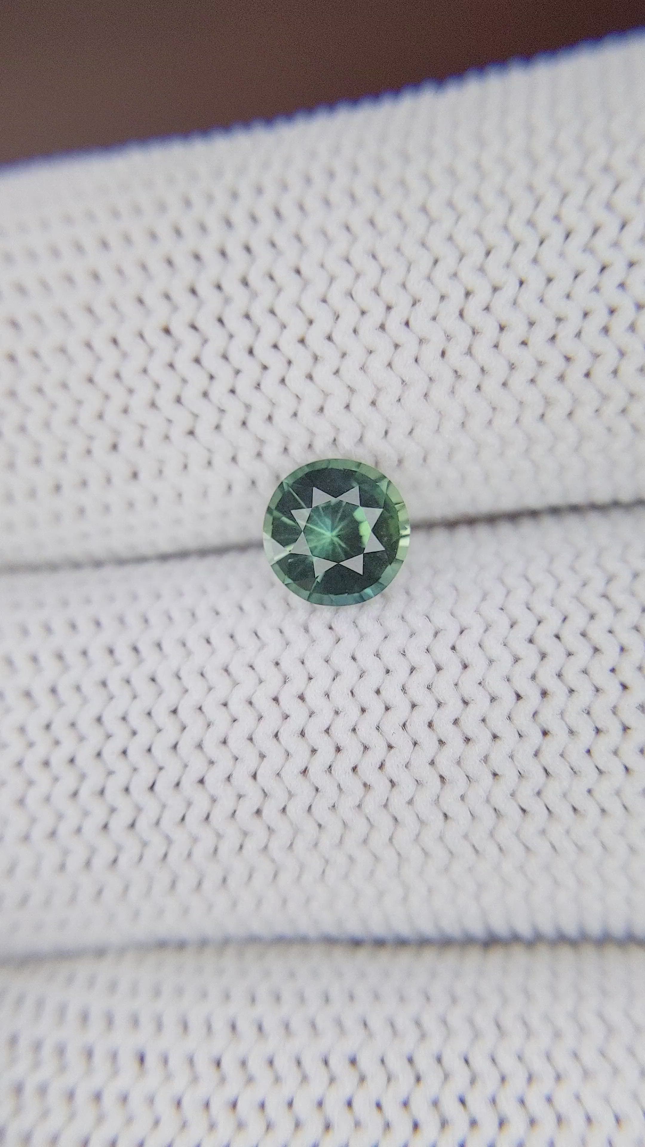 1.03 Ct. Bluish Green Sapphire from Kenya Size Video