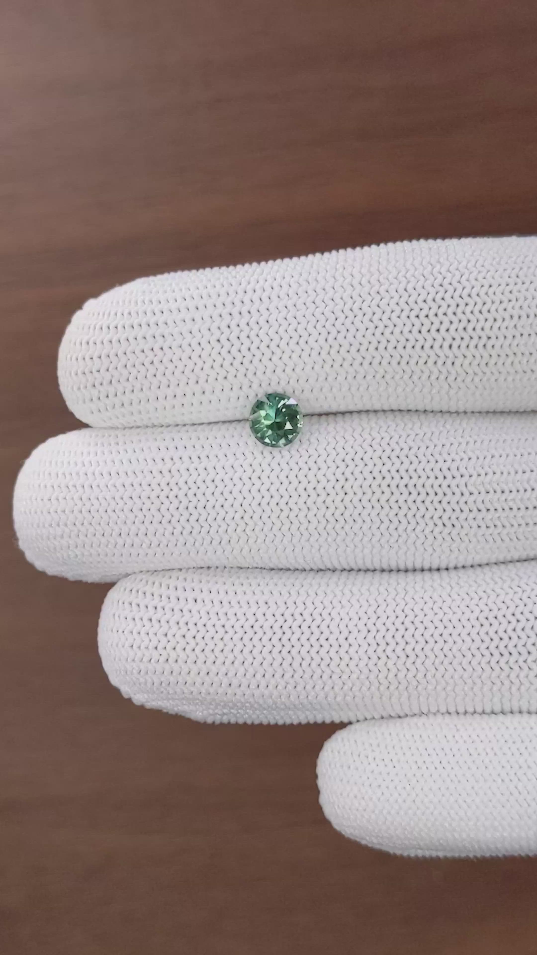 1.03 Ct. Bluish Green Sapphire from Kenya Size Video