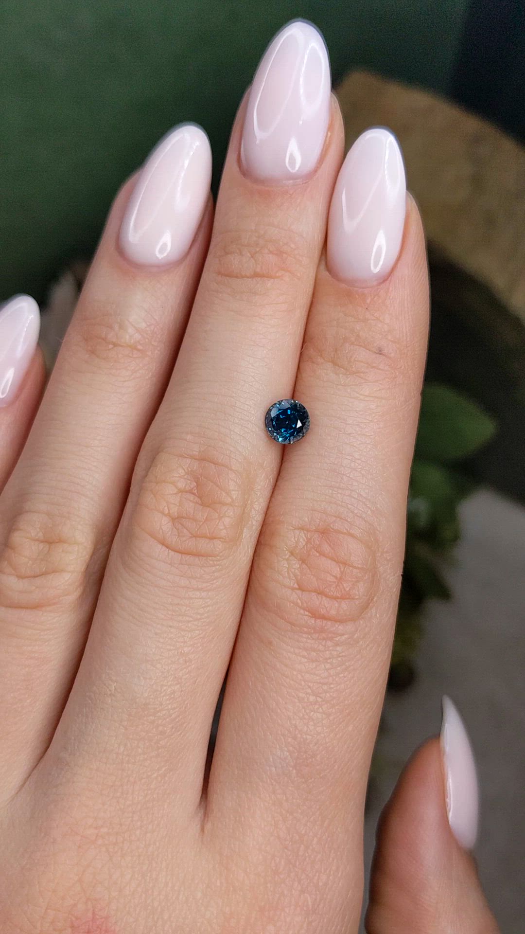 1.09 Ct. Greenish Blue Sapphire from Montana Size Video