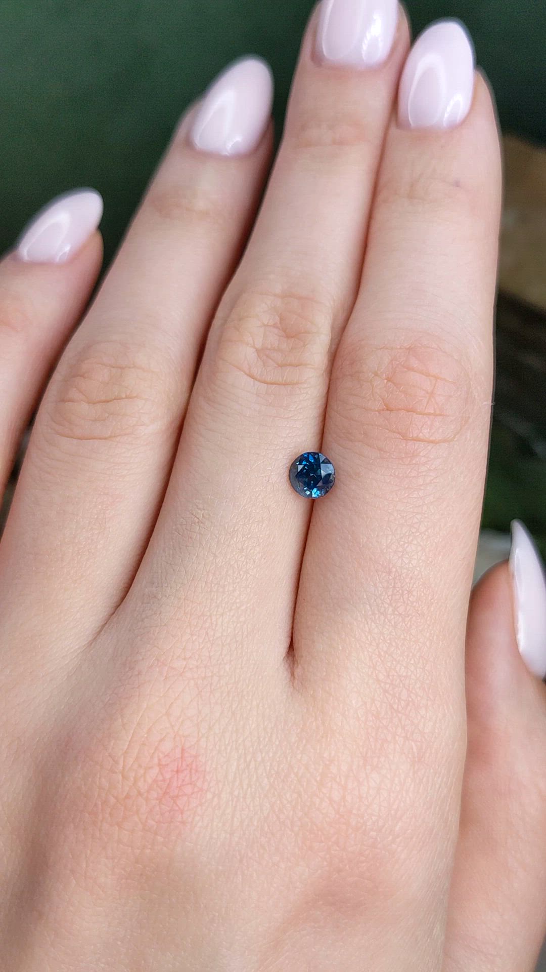 0.92 Ct. Greenish Blue Sapphire from Montana Size Video