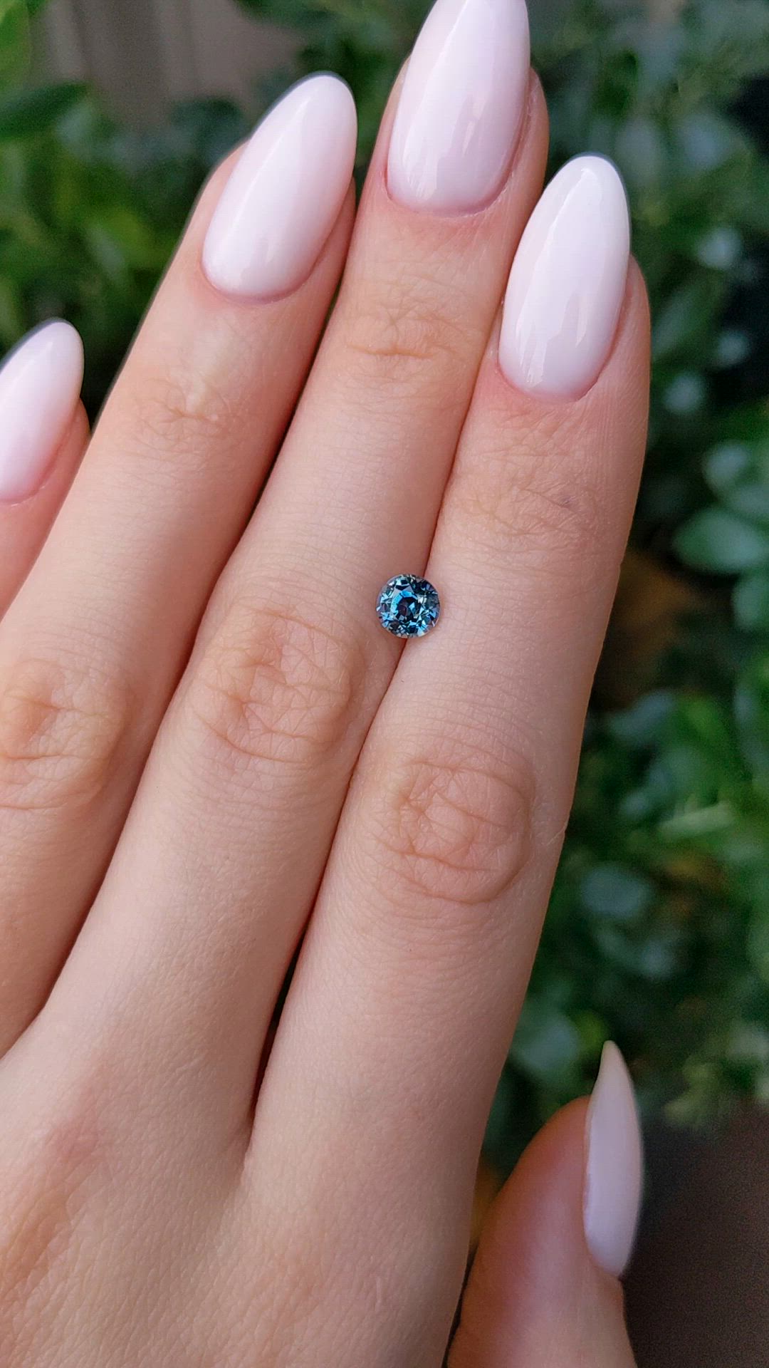 0.93 Ct. Greenish Blue Sapphire from Montana Size Video