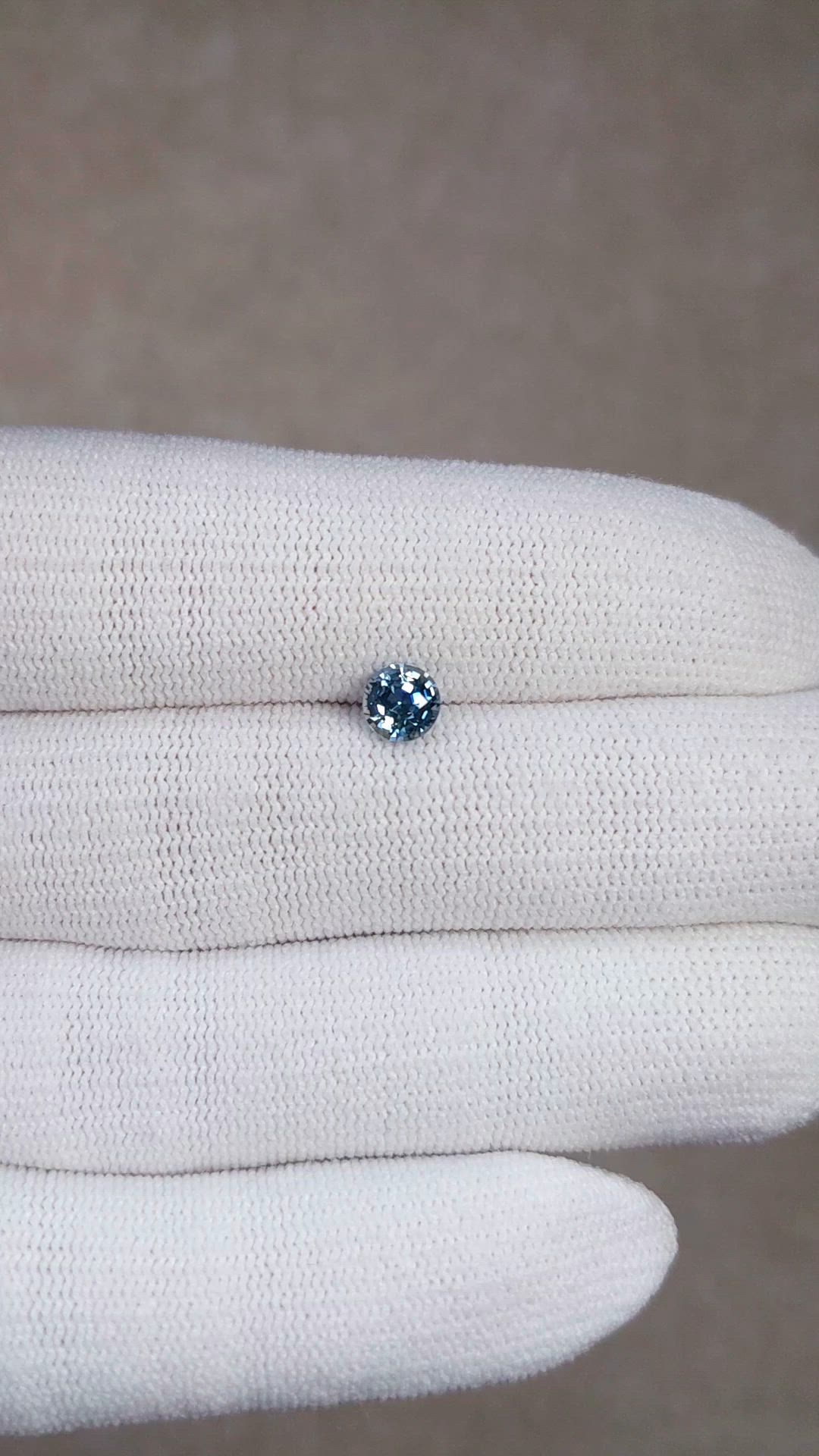 0.93 Ct. Greenish Blue Sapphire from Montana Size Video