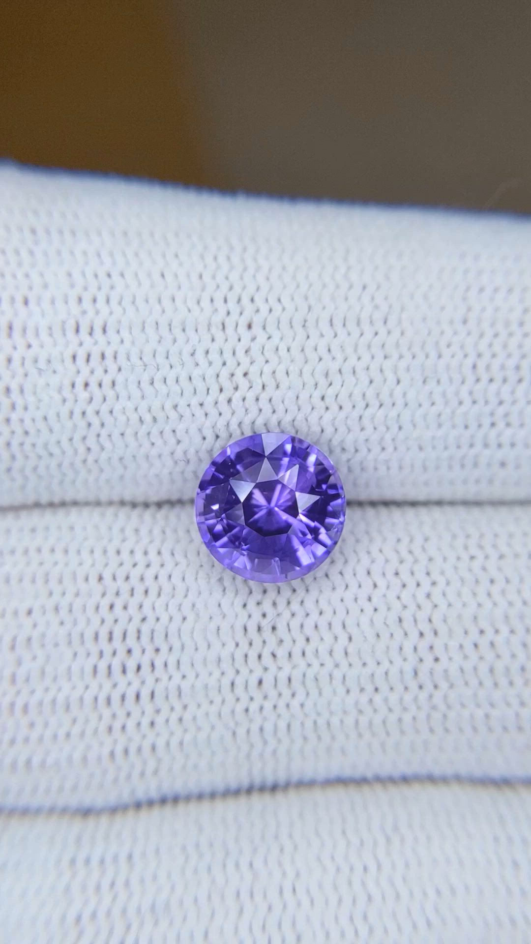 3.13 Ct. Violet Sapphire from Ceylon (Sri Lanka) Size Video