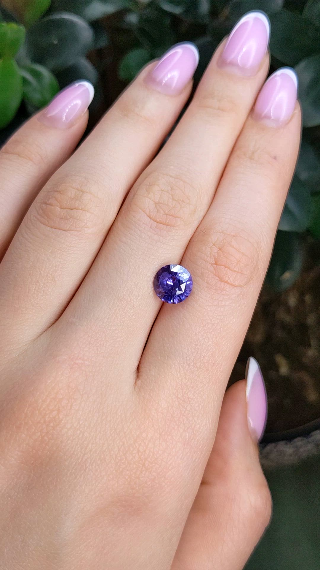 3.13 Ct. Violet Sapphire from Ceylon (Sri Lanka) Size Video