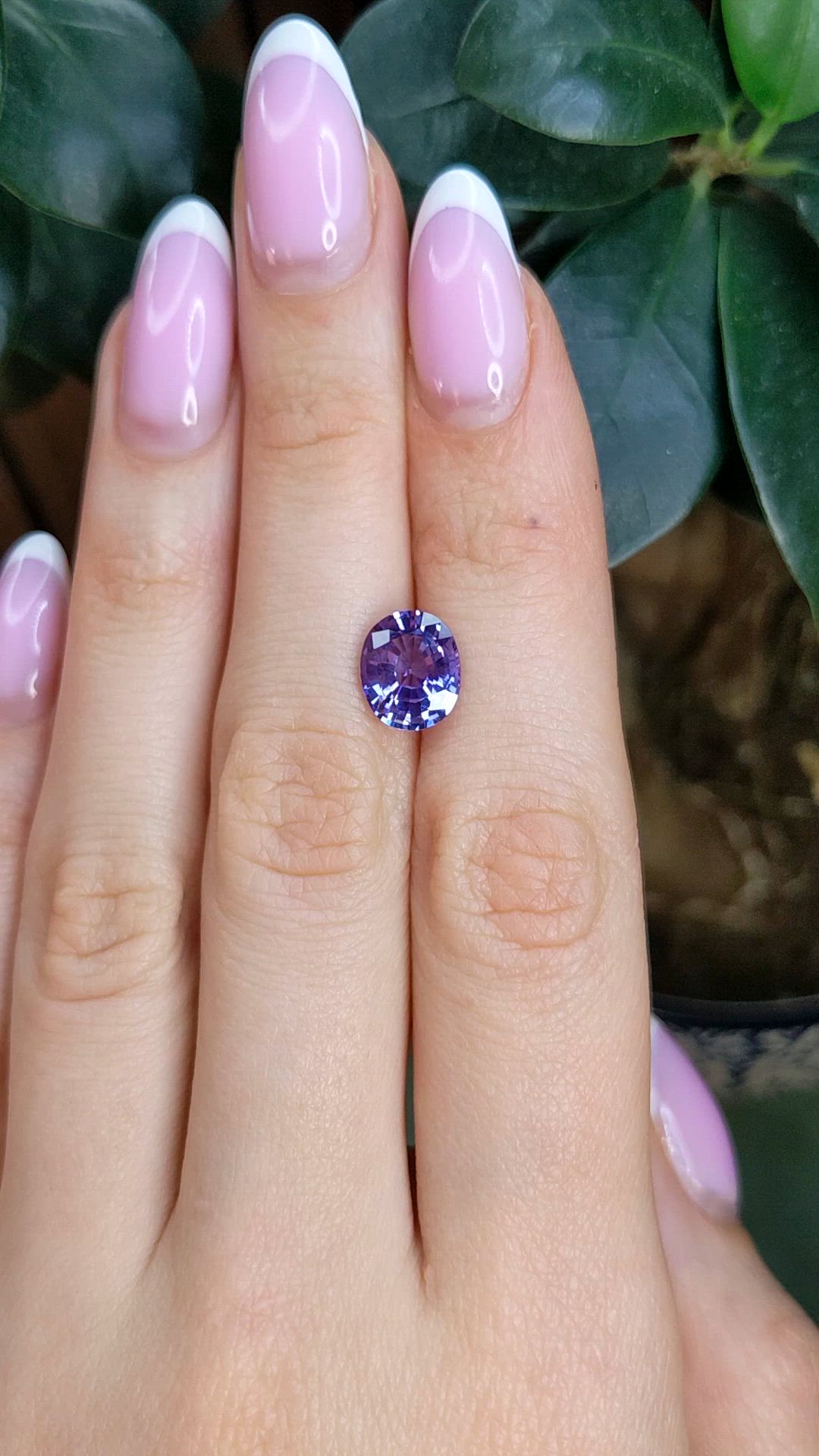 3.15 Ct. Pinkish Purple Sapphire from Madagascar Size Video