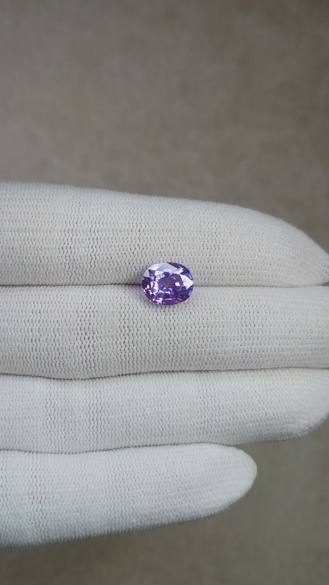 3.15 Ct. Pinkish Purple Sapphire from Madagascar Size Video